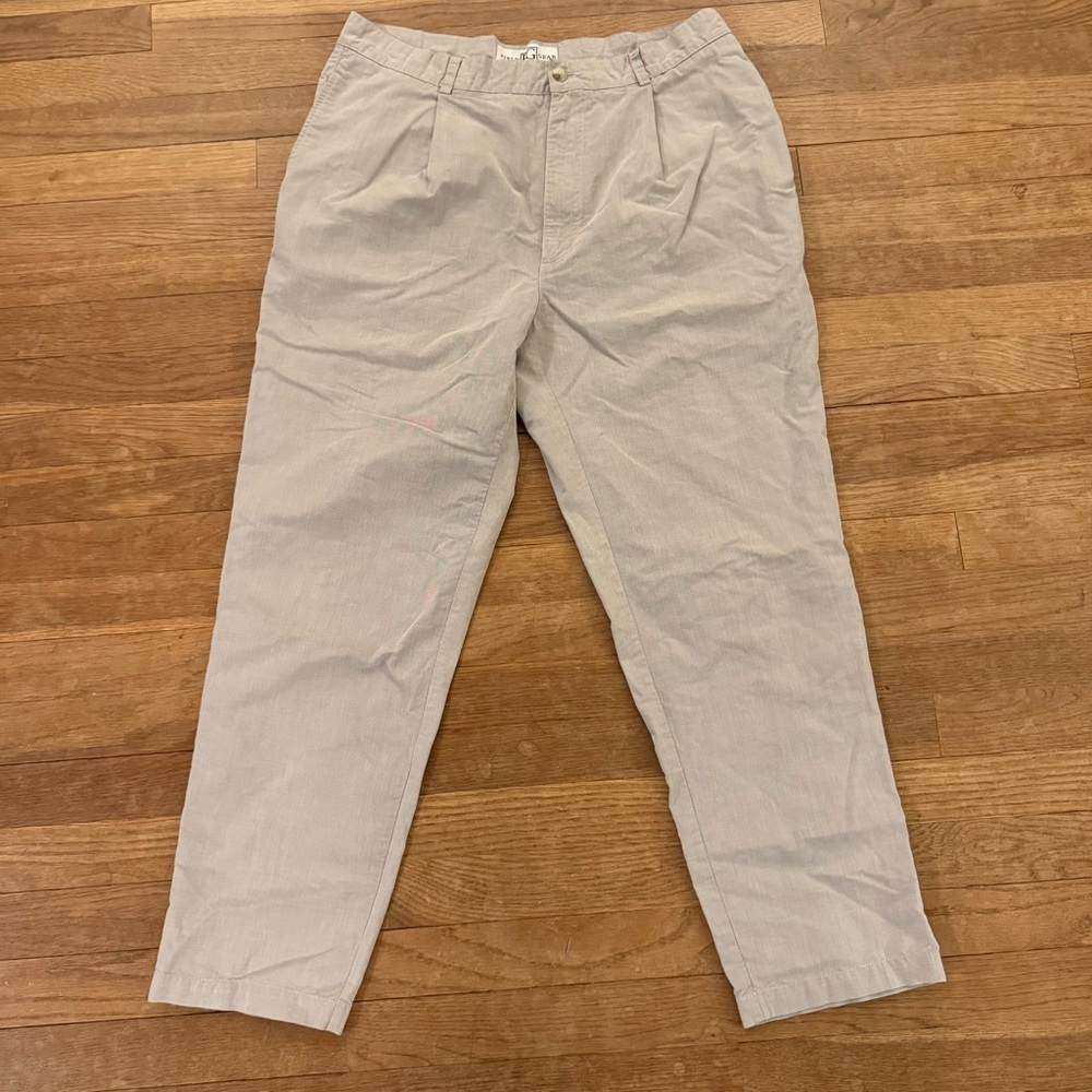 Field Gear gray khaki straight leg casual golf pants slacks size 34 x 28
 b41